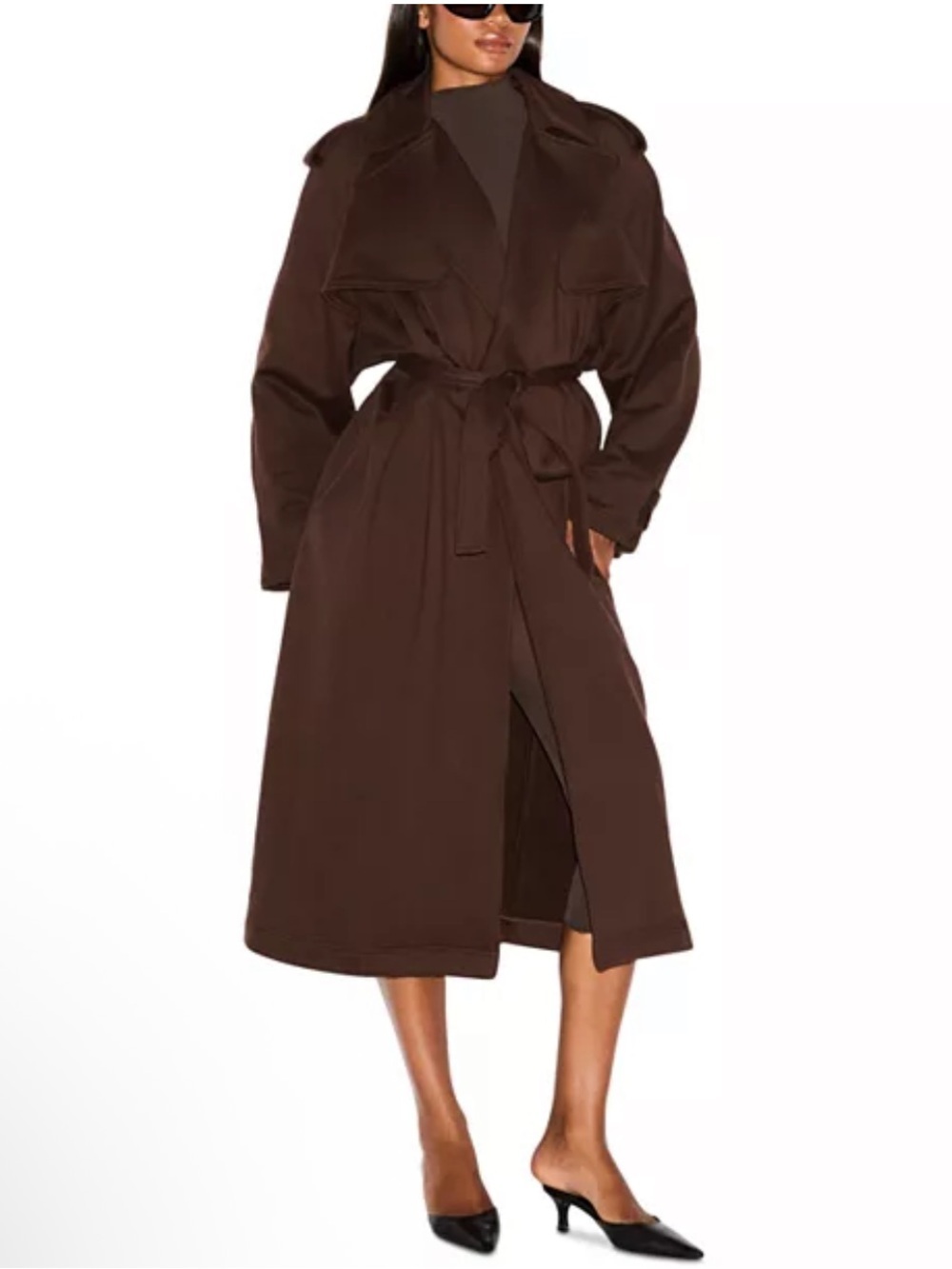SKIMS Boyfriend Fleece Trench Coat  M